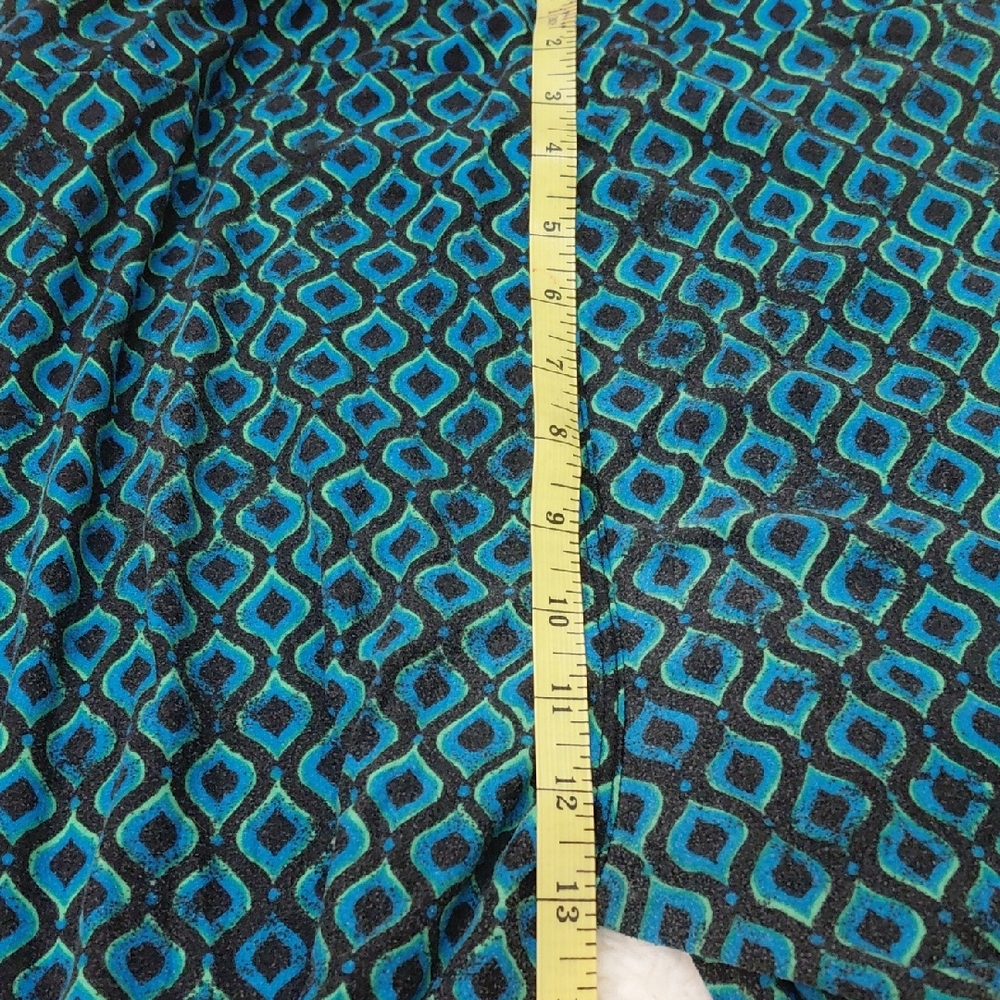 $5🧨  LuLaRoe Blue Teal Geometric Print Leggings - Picture 2 of 11